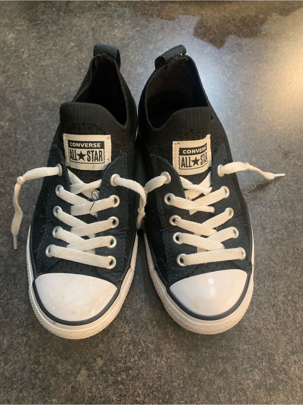 Converse Kids Black and White Low Top Sneakers